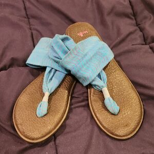 Sanuk Teal And Purple Women's Sandals Size 9